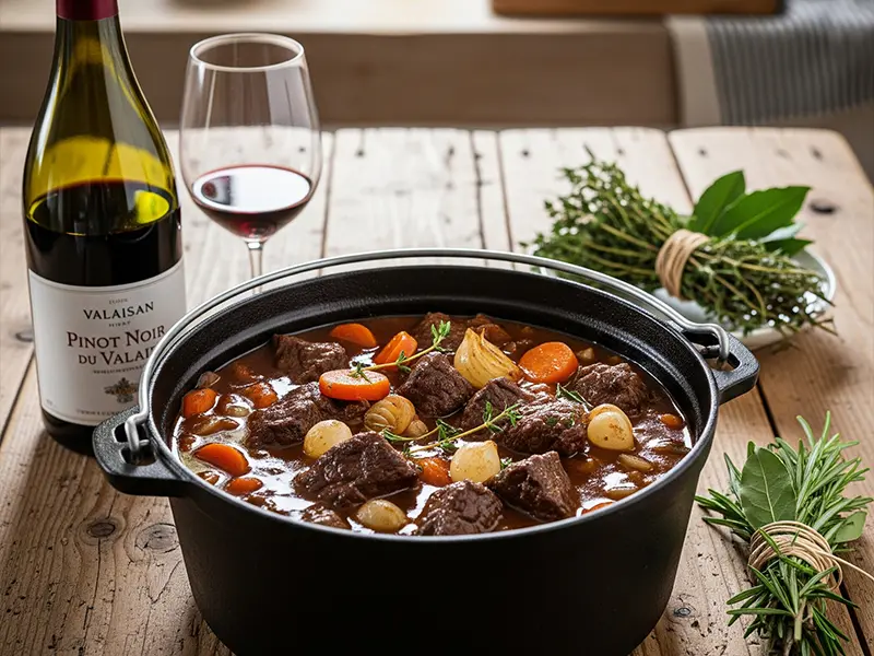 Mijoté de bœuf au Pinot Noir